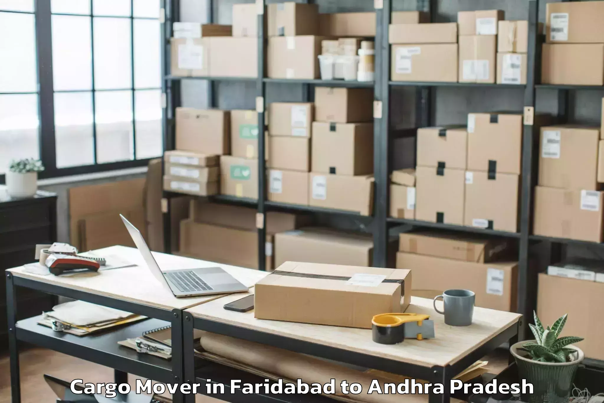 Book Faridabad to Gudivada Cargo Mover Online